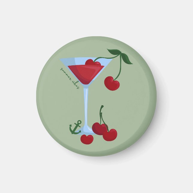 Summer Vibes Cherry Magnet (Front)