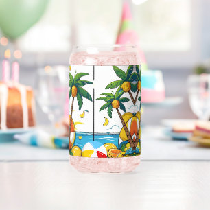 Summer Vibes & Chill Outdoor Game Spirit  Can Glass