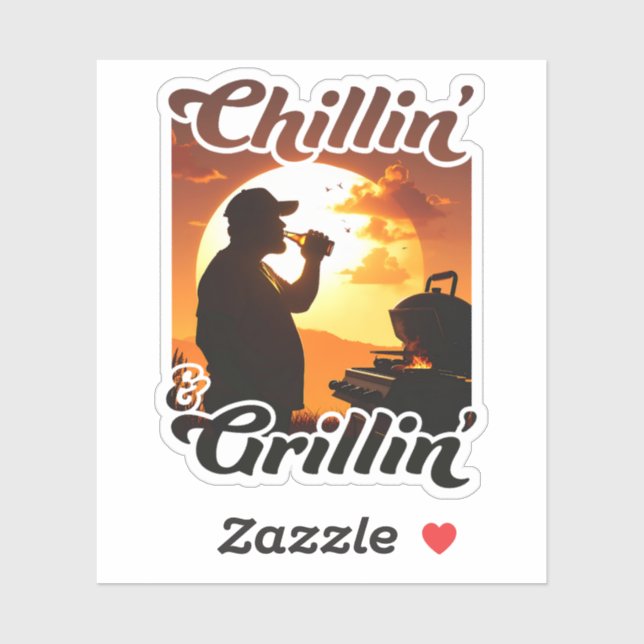 Summer Vibes Chillin’ & Grillin' Silhouette (Sheet)