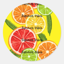 Summer Vibes Citrus Design, Colourful Fruit Graphi
