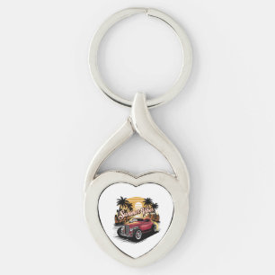 Summer Vibes Classic Car Key Ring