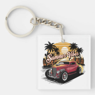 Summer Vibes Classic Car Key Ring
