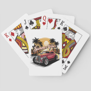 Summer Vibes Classic Car Playing Cards
