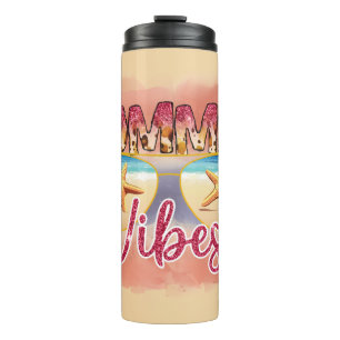 Summer Vibes   Coastal Beach Sunglasses Design Thermal Tumbler