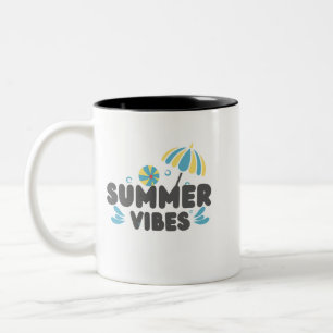 Summer Vibes Coffee Mug Beach Umbrella Mug
