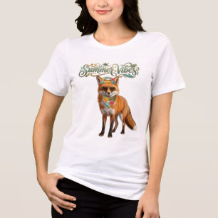 Summer Vibes Cool Fox Tri-Blend Shirt