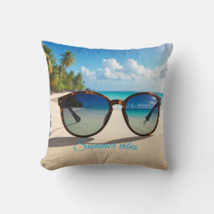 Summer vibes custom text cushion