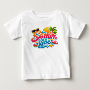 Summer Vibes Cute Beach Baby T-Shirt Tropical Su
