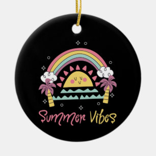 Summer Vibes : Cute Summer Design Outfit Ceramic Tree Decoration