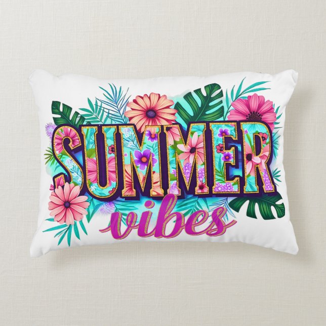 Summer Vibes Decorative Cushion (Front)