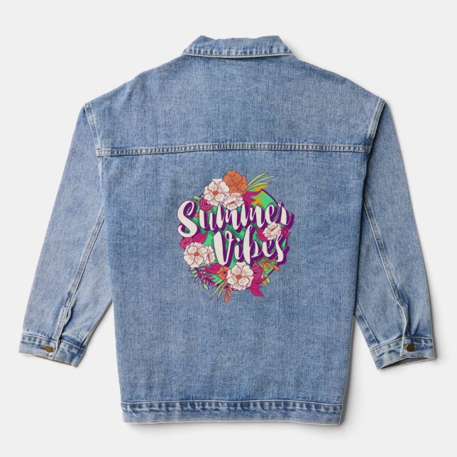 Summer Vibes Denim Jacket (Back)