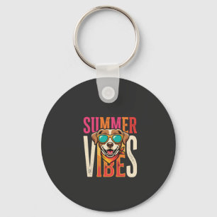 Summer Vibes Dog Sunglasses Key Ring