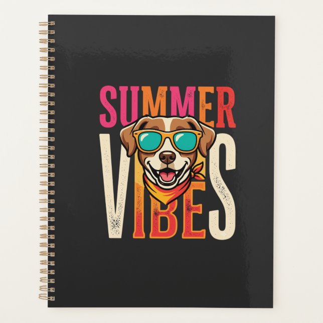 Summer Vibes Dog Sunglasses Planner (Front)