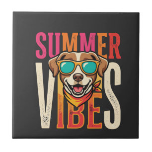 Summer Vibes Dog Sunglasses Tile
