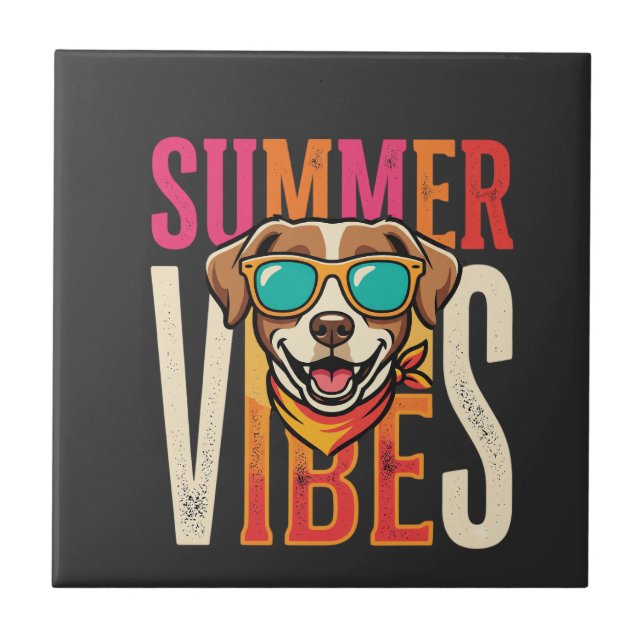 Summer Vibes Dog Sunglasses Tile (Front)