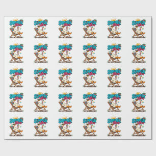 Summer Vibes Duck – Flip FlopsButton Bottle Opener Wrapping Paper