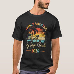 Summer Vibes Family Vacation 2026 Florida Key Larg T-Shirt