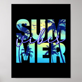 Summer Vibes Family Vacation GirlsTrip Matching Gr Poster
