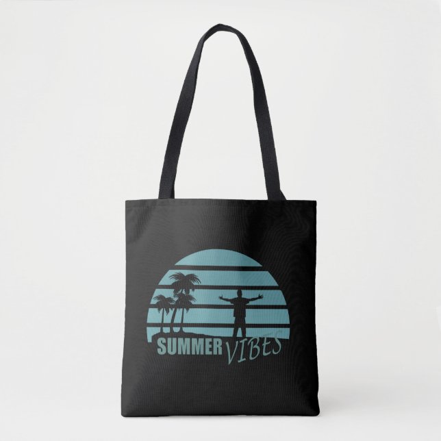 summer vibes family vacation tote bag (Front)