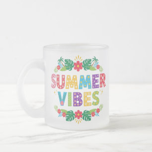 Summer Vibes Floral Design-54504 Hoodie Frosted Glass Coffee Mug