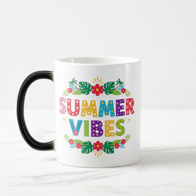 Summer Vibes Floral Design-54504 Hoodie Magic Mug (Left)
