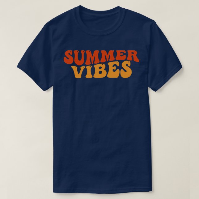 Summer Vibes Fun Summer Beach Sand Surf Quote 1 T-Shirt (Design Front)