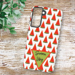 Summer Vibes Fun Watermelon Slices Pattern Samsung Galaxy Case<br><div class="desc">The design features a summer favourite snack watermelon slice pattern with template text inside a triangle. Personalise the text,  keep the text or edit using the design tool to select a font style,  size,  and colour you prefer. Change the text to a name or initials.</div>