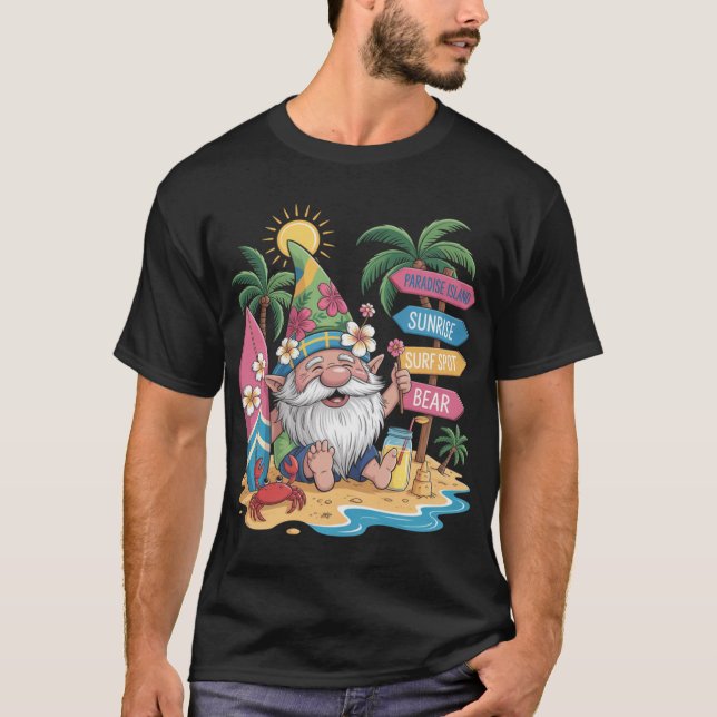 Summer Vibes Gnomes Beach Party T-Shirt (Front)