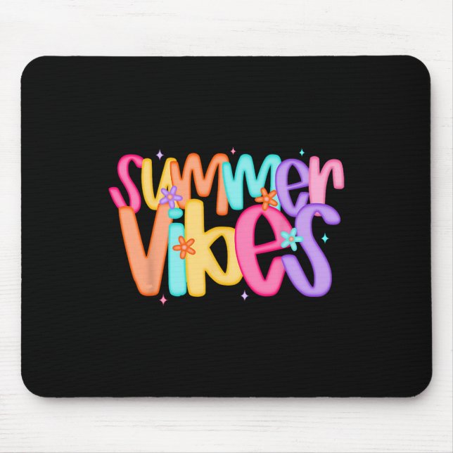 Summer Vibes Hawaii Beach Sunshine Funny Summer Va Mouse Mat (Front)