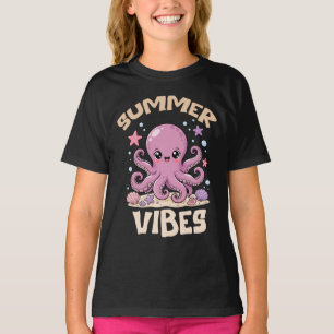 Summer Vibes Kids Octopus T-Shirt