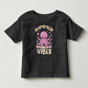 Summer Vibes Kids Octopus Toddler T-Shirt