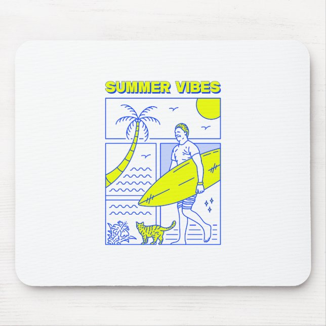 Summer Vibes Mouse Mat (Front)