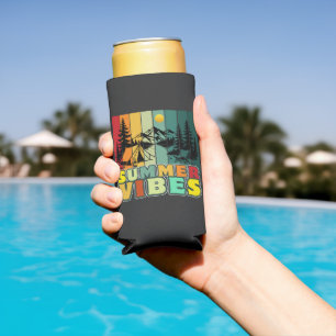 summer vibes nature camping vacation adventure seltzer can cooler