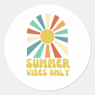 SUMMER VIBES ONLY CLASSIC ROUND STICKER