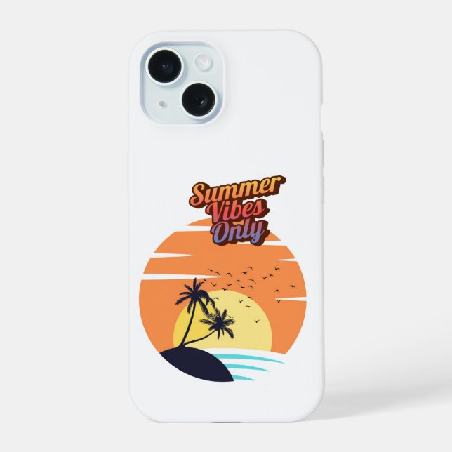 Summer vibes only. iPhone 15 case (Back)