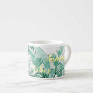 Summer Vibes Palm Leaves Espresso Coffee Mug