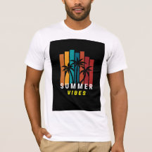 Summer Vibes Palm Tree Graphic T-Shirt