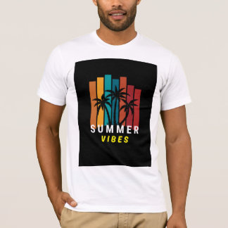 Summer Vibes Palm Tree Graphic T-Shirt