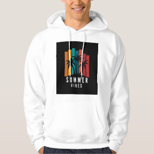 Summer Vibes Palm Tree Graphic T-Shirt Retro Tro Hoodie