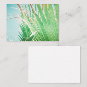 Summer Vibes Palm Tree Leaves Pale Green Enclosure Card