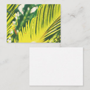 Summer Vibes Palm Tree Leaves Pale Green Enclosure Card