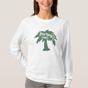 Summer Vibes Palm Tree Sun Beach Summer T-Shirt