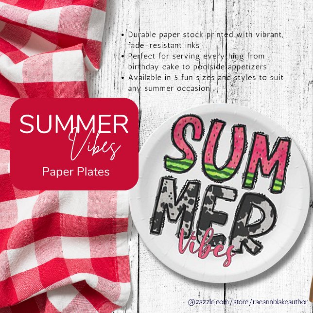 Summer Vibes Paper Plate (Creator Uploaded)