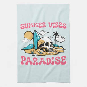 Summer Vibes Paradise - Skull Tea Towel