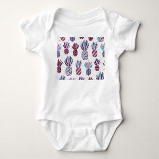 Summer Vibes: Pineapple Pattern, Colourful Dots Baby Bodysuit