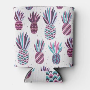 Summer Vibes: Pineapple Pattern, Colourful Dots Can Cooler