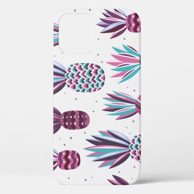 Summer Vibes: Pineapple Pattern, Colourful Dots Case-Mate iPhone Case (Back)