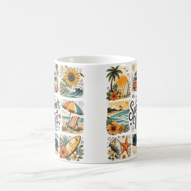 Summer Vibes Premium Aesthetic Design Coffee Mug (Center)