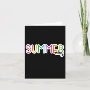 Summer Vibes Rainbow Design Sticker Card