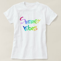 Summer vibes rainbow watercolor calligraphy